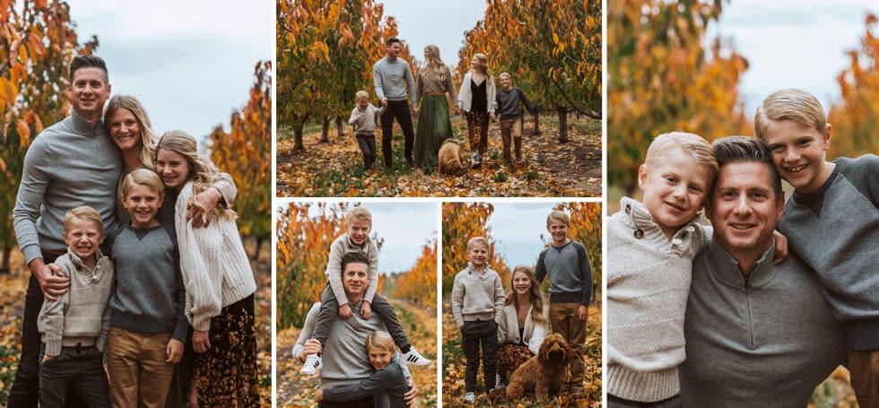 A collage of Dr. Minert with his family in Boise, ID